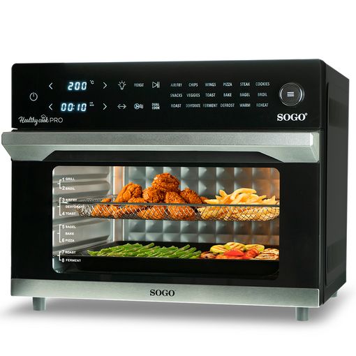 Sogo Healthy Cook Pro – Freidora, Horno, Deshidratador y Asador 4 en 1