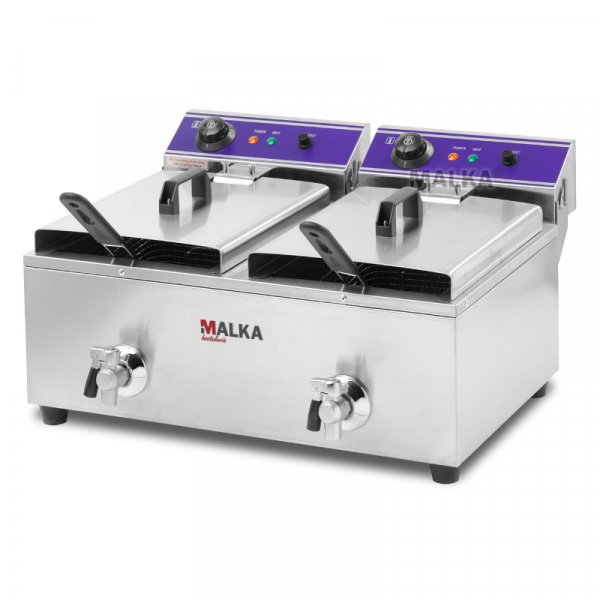 Malka FED20 – Freidora Profesional Doble 10+10L, 6000W